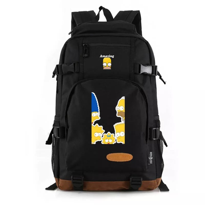 The Simpsons School Bookbag Travel Backpack Bags