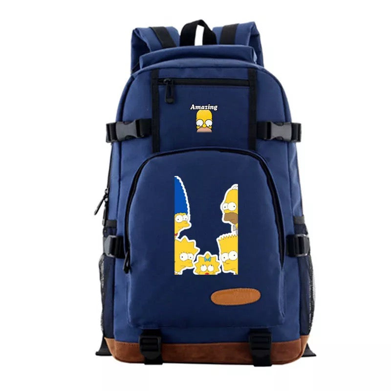 The Simpsons School Bookbag Travel Backpack Bags