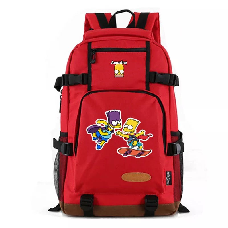 The Simpsons School Bookbag Travel Backpack Bags