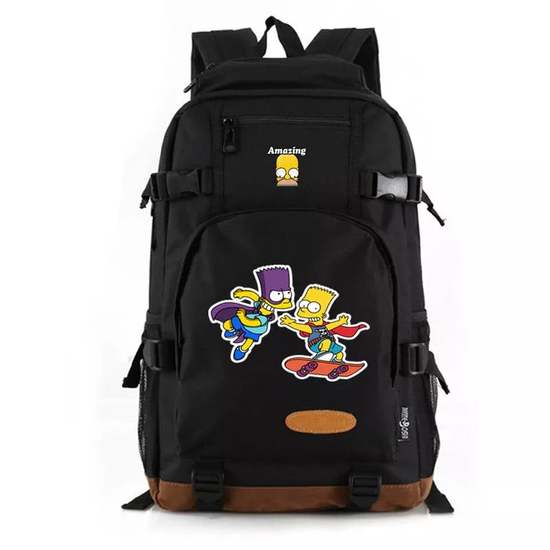 The Simpsons School Bookbag Travel Backpack Bags