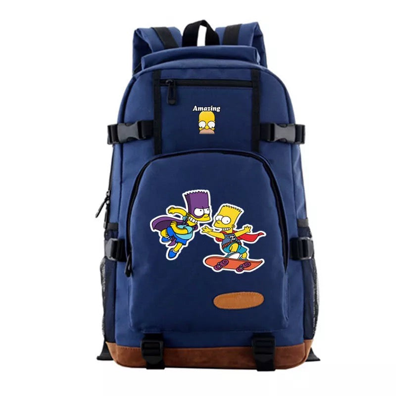 The Simpsons School Bookbag Travel Backpack Bags