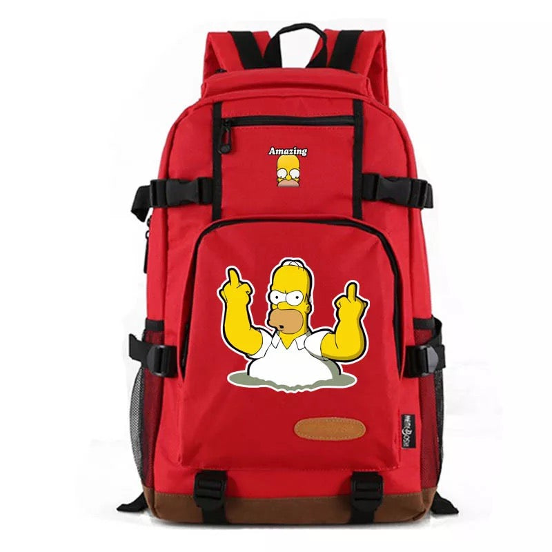 The Simpsons School Bookbag Travel Backpack Bags