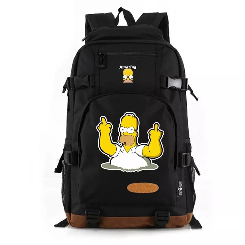 The Simpsons School Bookbag Travel Backpack Bags