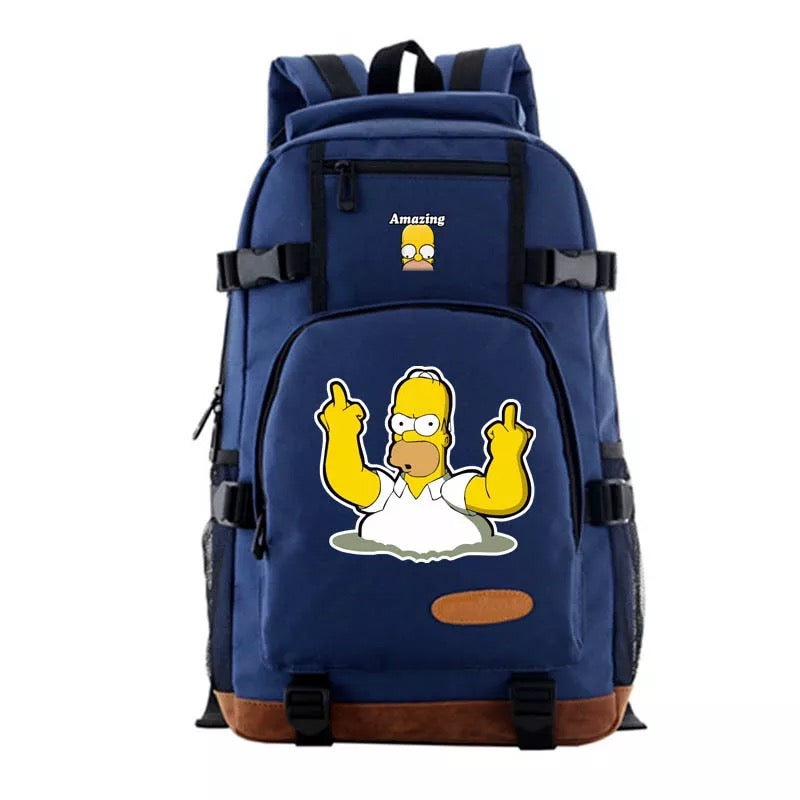The Simpsons School Bookbag Travel Backpack Bags