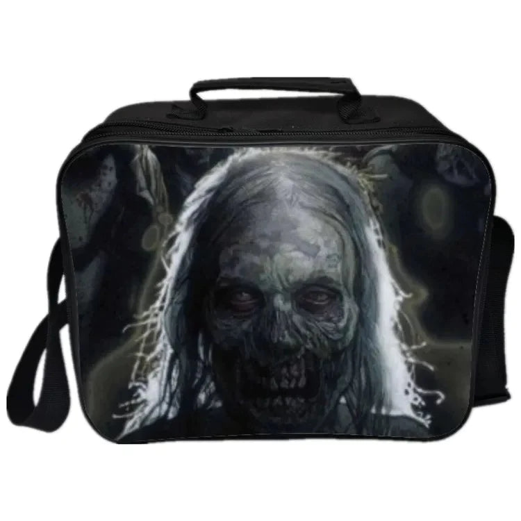 The Walking Dead  PU Leather Portable Lunch Box School Tote Storage Picnic Bag