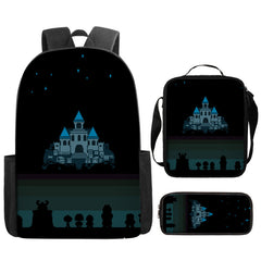 Undertale Sans Schoolbag Backpack Lunch Bag Pencil Case 3pcs Set Gift for Kids Students