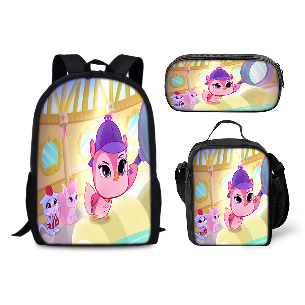 Whisker Haven Tales with the Palace Pets Schoolbag Backpack Lunch Bag Pencil Case 3pcs Set Gift for Kids Students