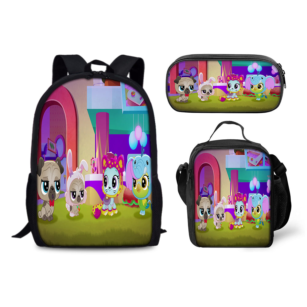 Whisker Haven Tales with the Palace Pets Schoolbag Backpack Lunch Bag Pencil Case 3pcs Set Gift for Kids Students