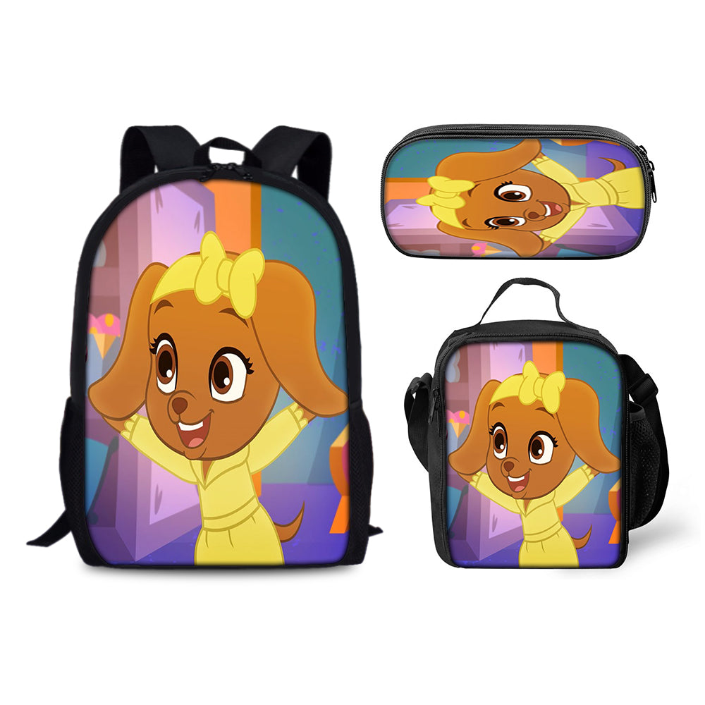 Whisker Haven Tales with the Palace Pets Schoolbag Backpack Lunch Bag Pencil Case 3pcs Set Gift for Kids Students