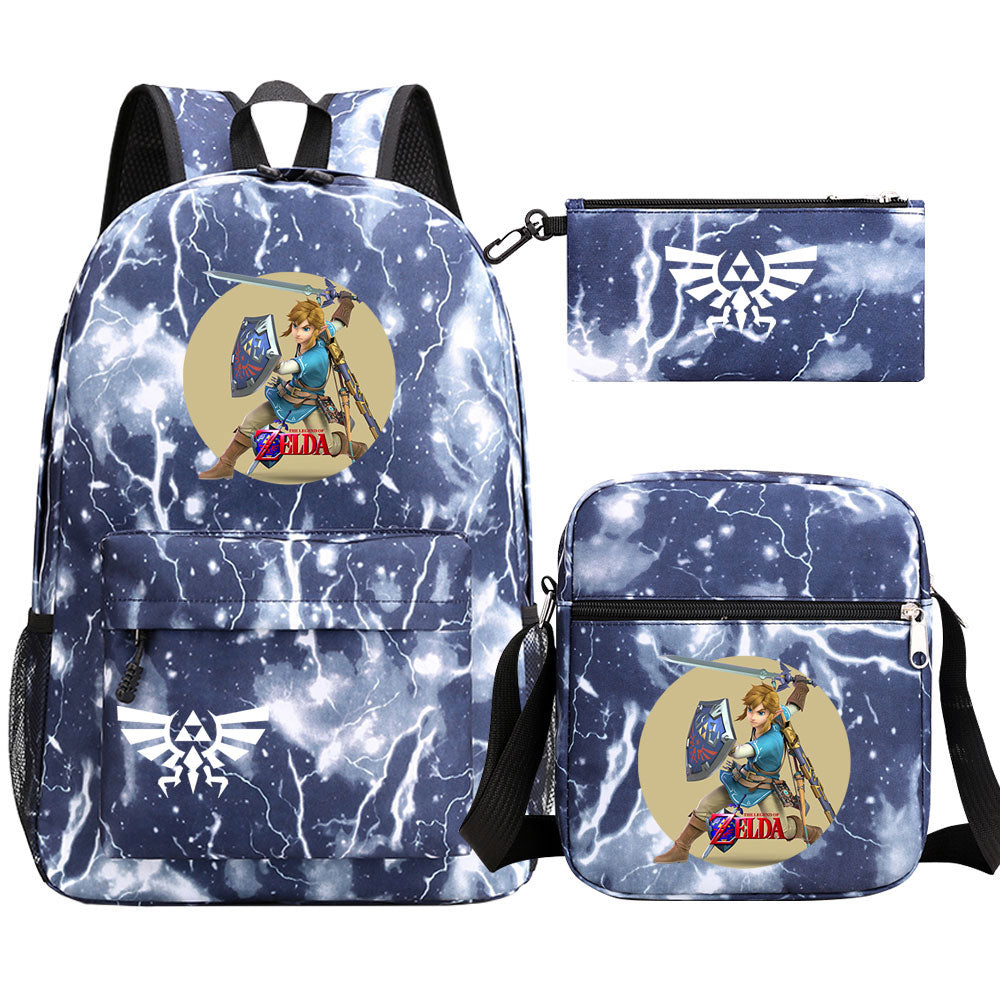 Zelda SchoolBag Backpack Shoulder Bag Book Pencil Bags 3pcs Set