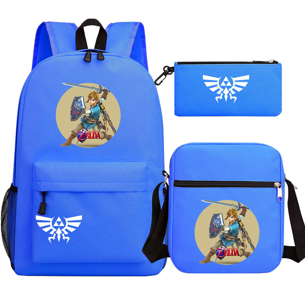 Zelda SchoolBag Backpack Shoulder Bag Book Pencil Bags 3pcs Set