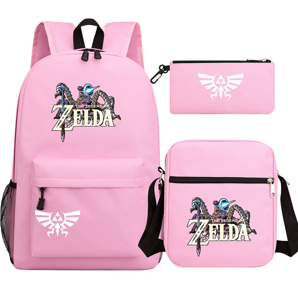 Zelda SchoolBag Backpack Shoulder Bag Book Pencil Bags 3pcs Set