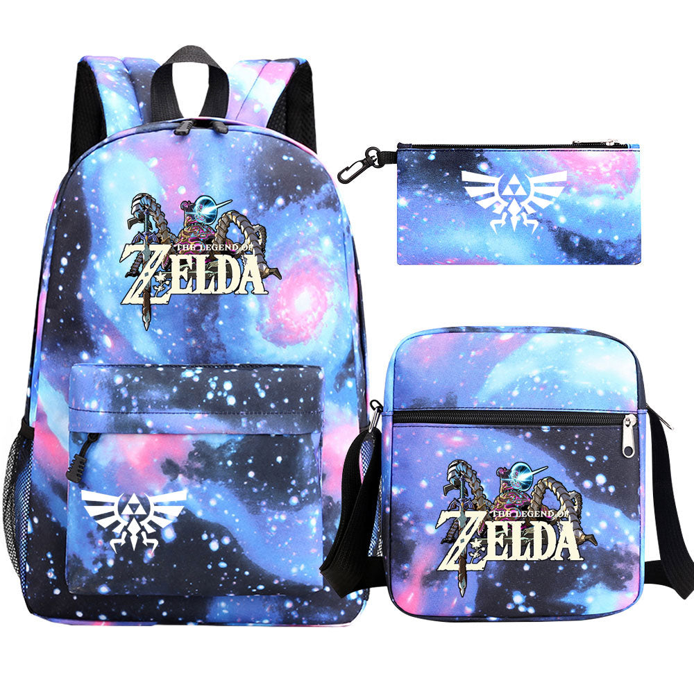 Zelda SchoolBag Backpack Shoulder Bag Book Pencil Bags 3pcs Set