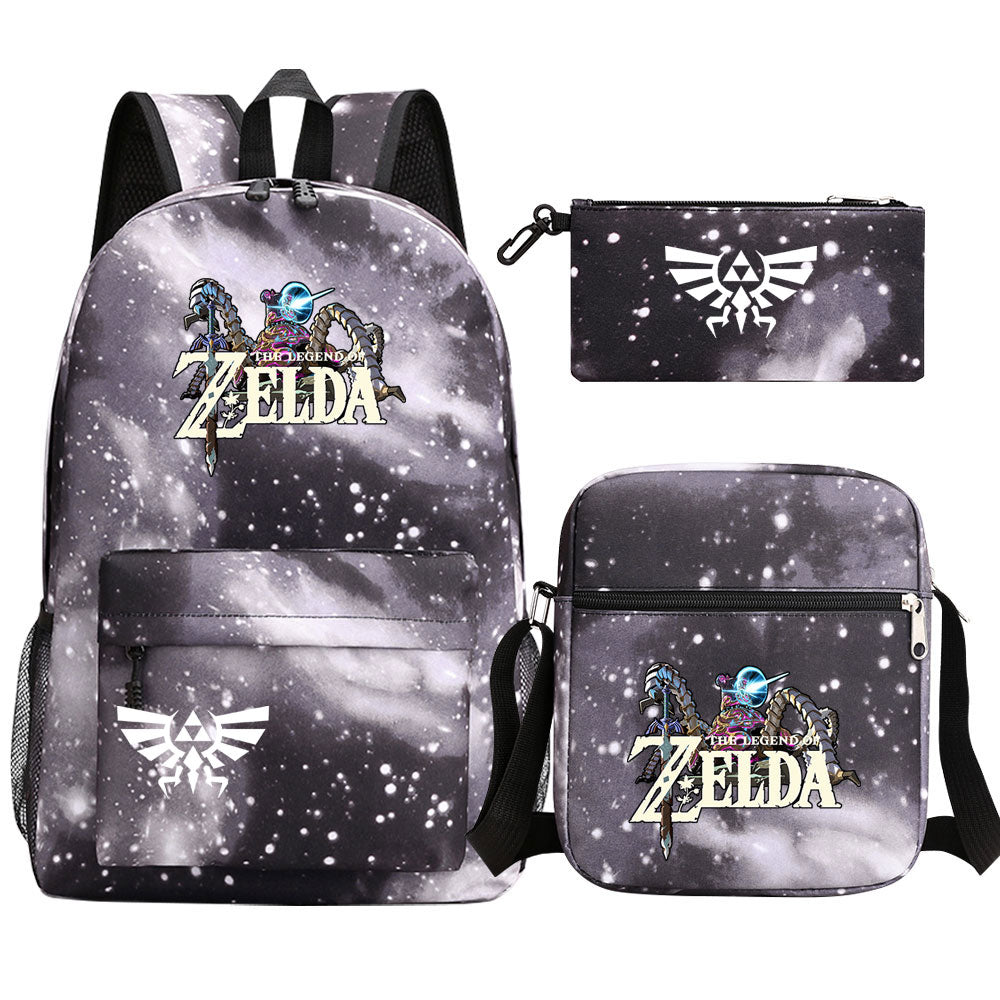 Zelda SchoolBag Backpack Shoulder Bag Book Pencil Bags 3pcs Set
