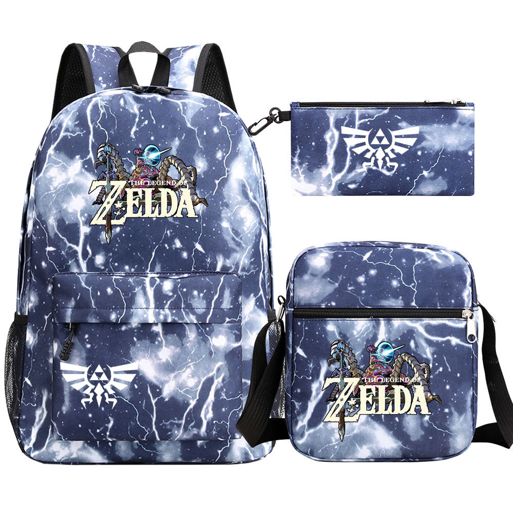 Zelda SchoolBag Backpack Shoulder Bag Book Pencil Bags 3pcs Set