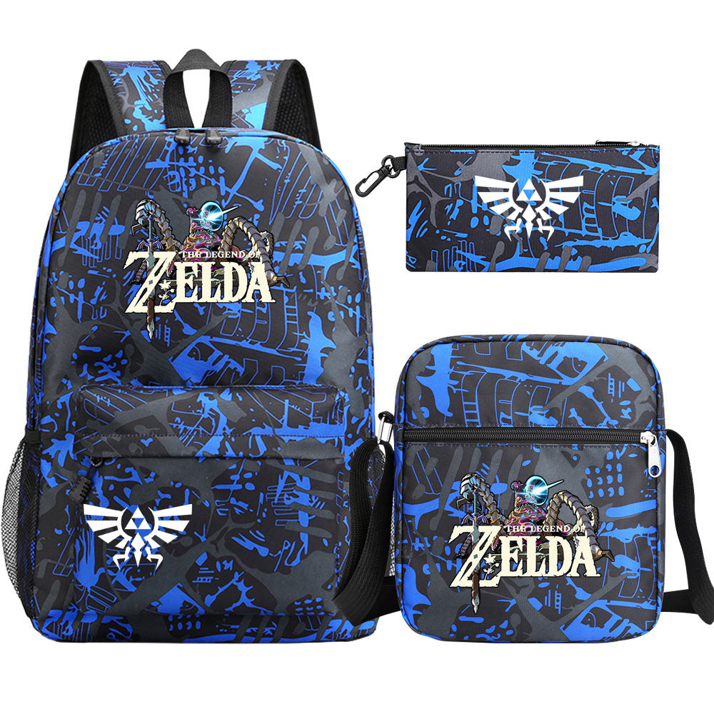 Zelda SchoolBag Backpack Shoulder Bag Book Pencil Bags 3pcs Set