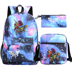 Zelda SchoolBag Backpack Shoulder Bag Book Pencil Bags 3pcs Set