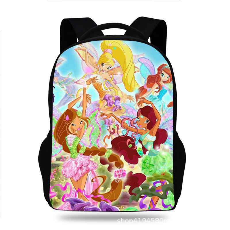 Winx Club Backpack School Sports Bag for Kids Boy Girl Kindergarten