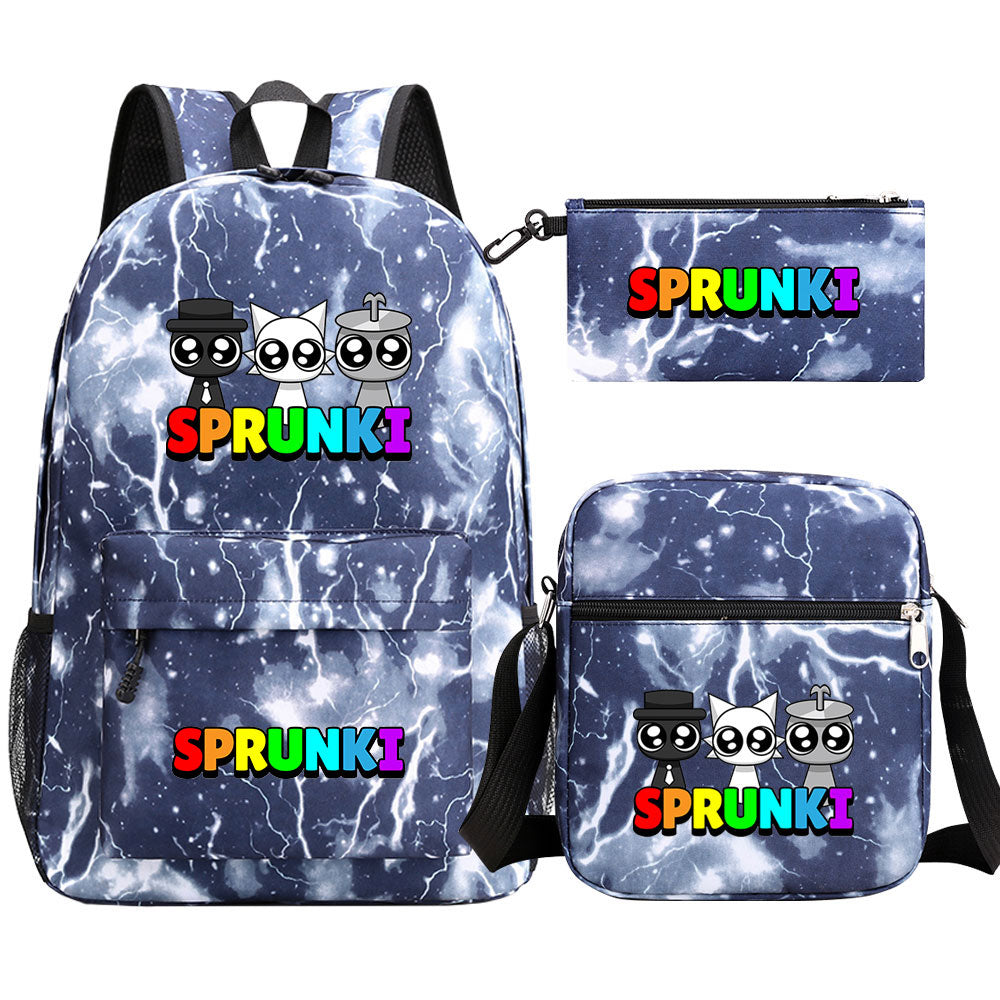 Sprunki SchoolBag Backpack Shoulder Bag Book Pencil Bags  3pcs Set