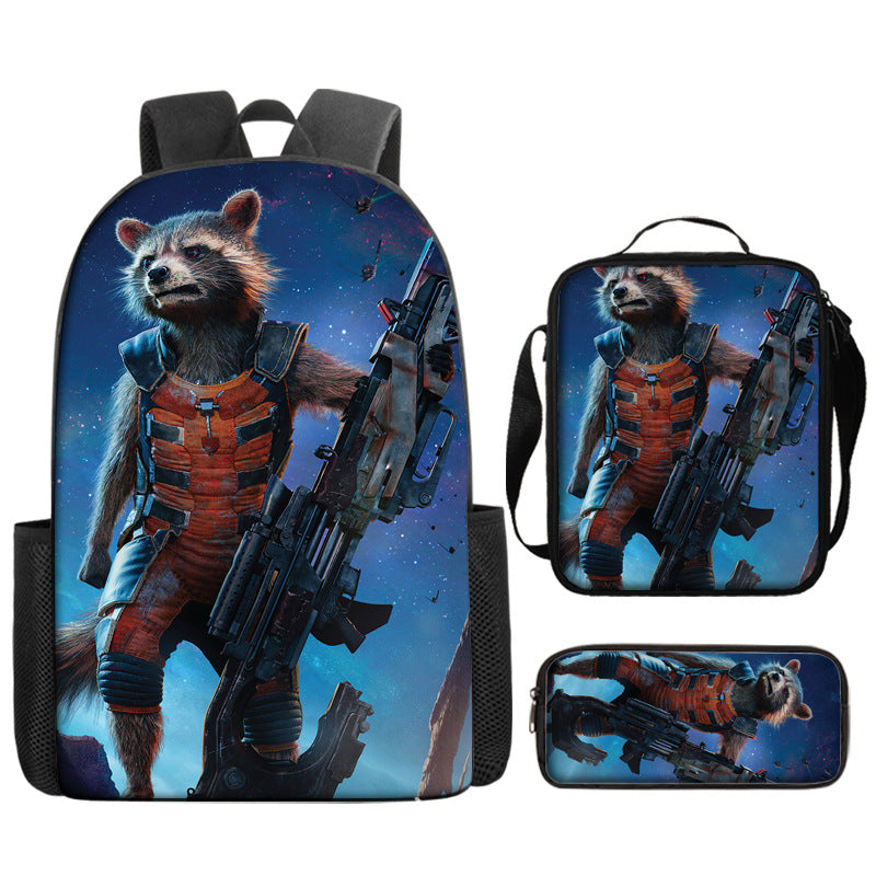 Guardians of the Galaxy Schoolbag Backpack Lunch Bag Pencil Case 3pcs Set Gift for Kids Students
