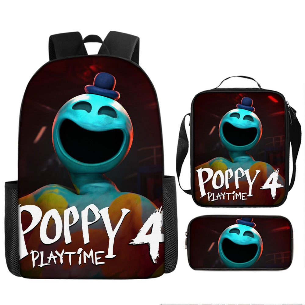 Nightmare Critters Schoolbag Backpack Lunch Bag Pencil Case 3pcs Set Gift for Kids Students