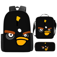 Angry Birds Schoolbag Backpack Lunch Bag Pencil Case 3pcs Set Gift for Kids Students