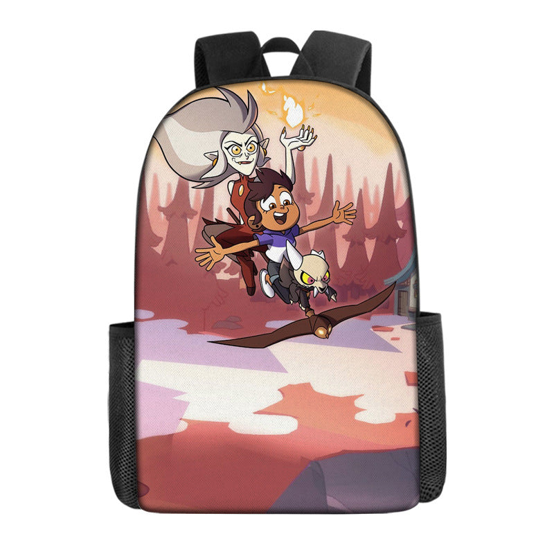 The Owl House Raine Whispers Hunter  Backpack School Sports Bag for Kids Boy Girl