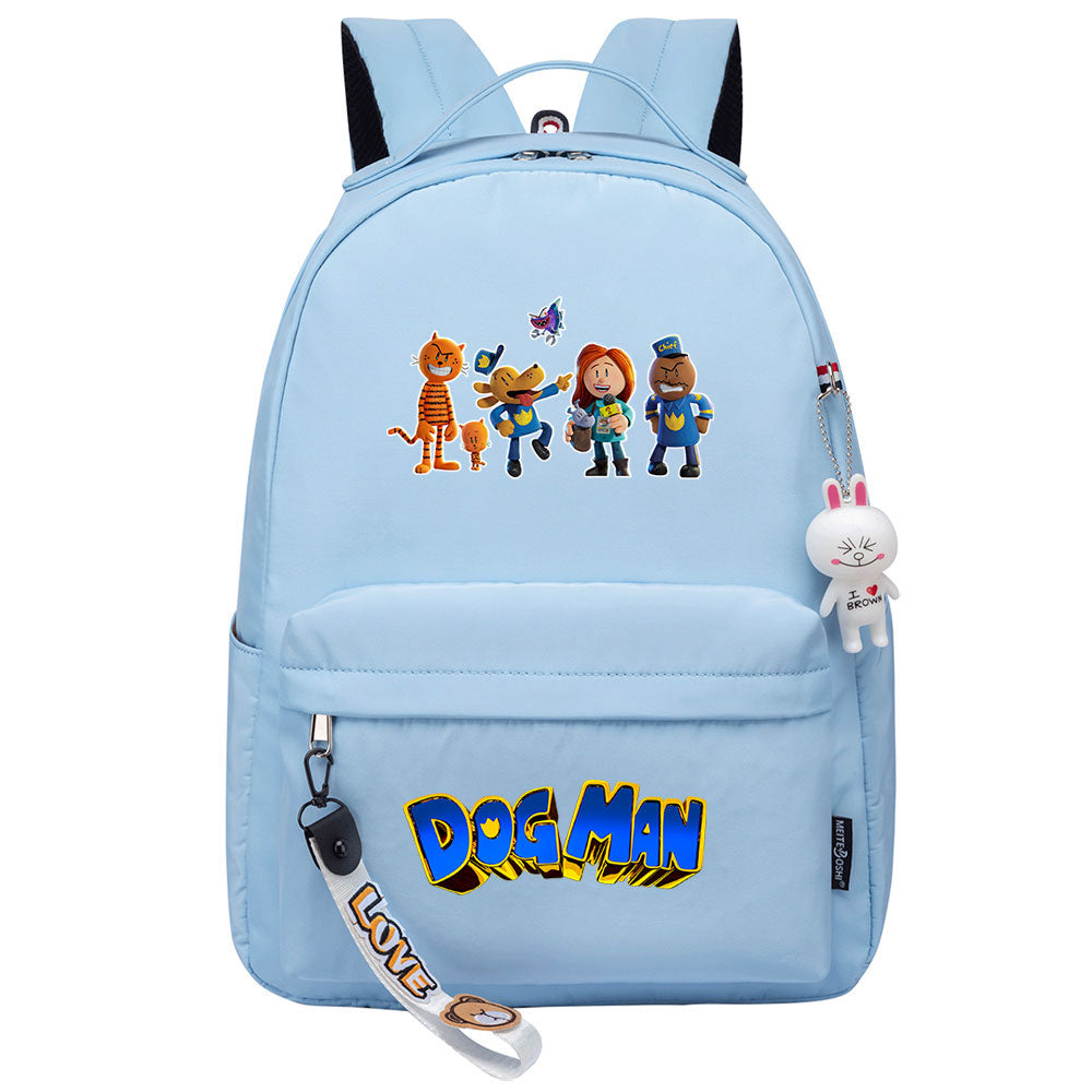 Dog Man Backpack Shoolbag Notebook Bag Gifts for Kids Students