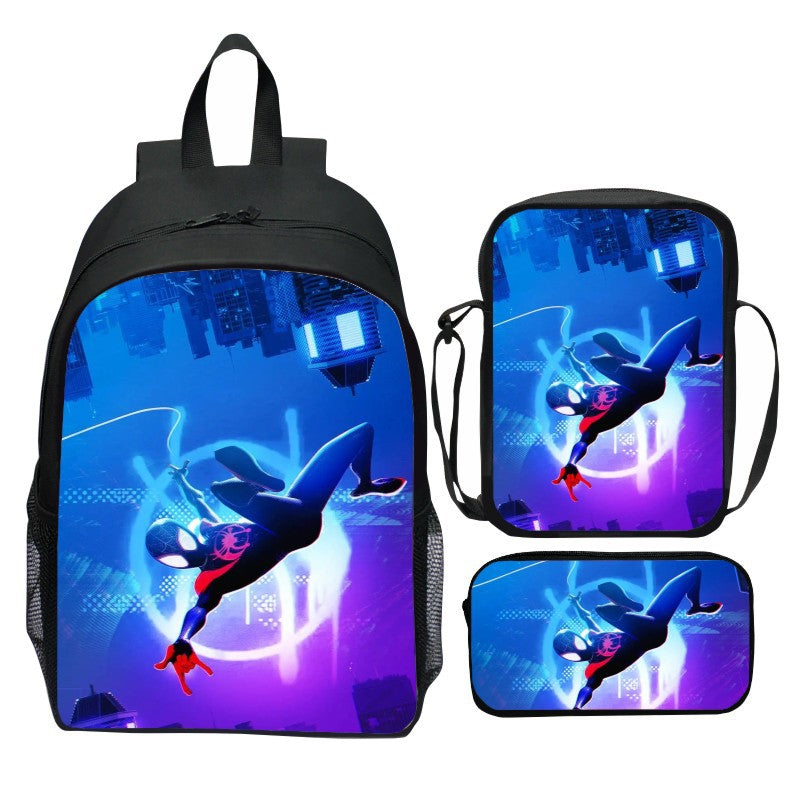 Spider Man  Across the Spider Verse Schoolbag Backpack Lunch Bag Pencil Case 3pcs Set Gift for Kids Students