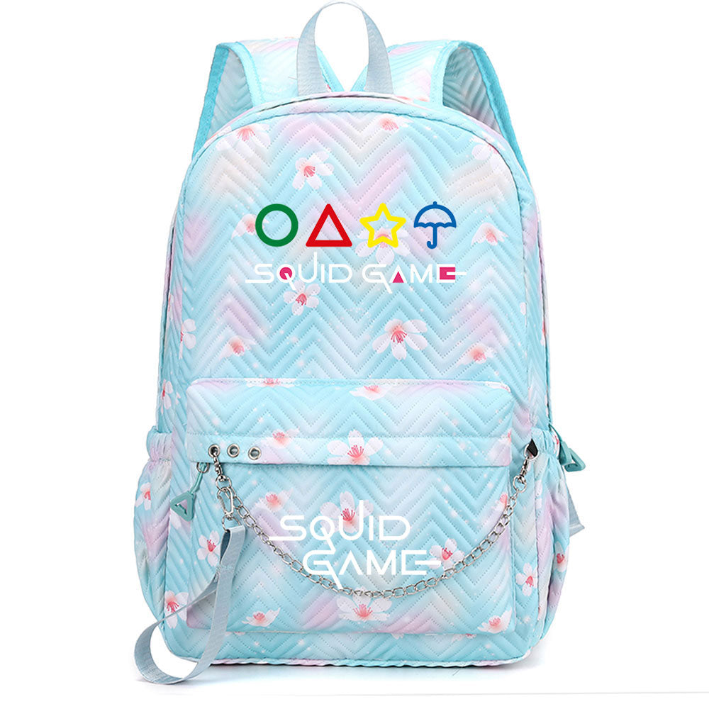 Squid Game USB Charging Backpack Shoolbag Notebook Bag Gifts for Kids Students