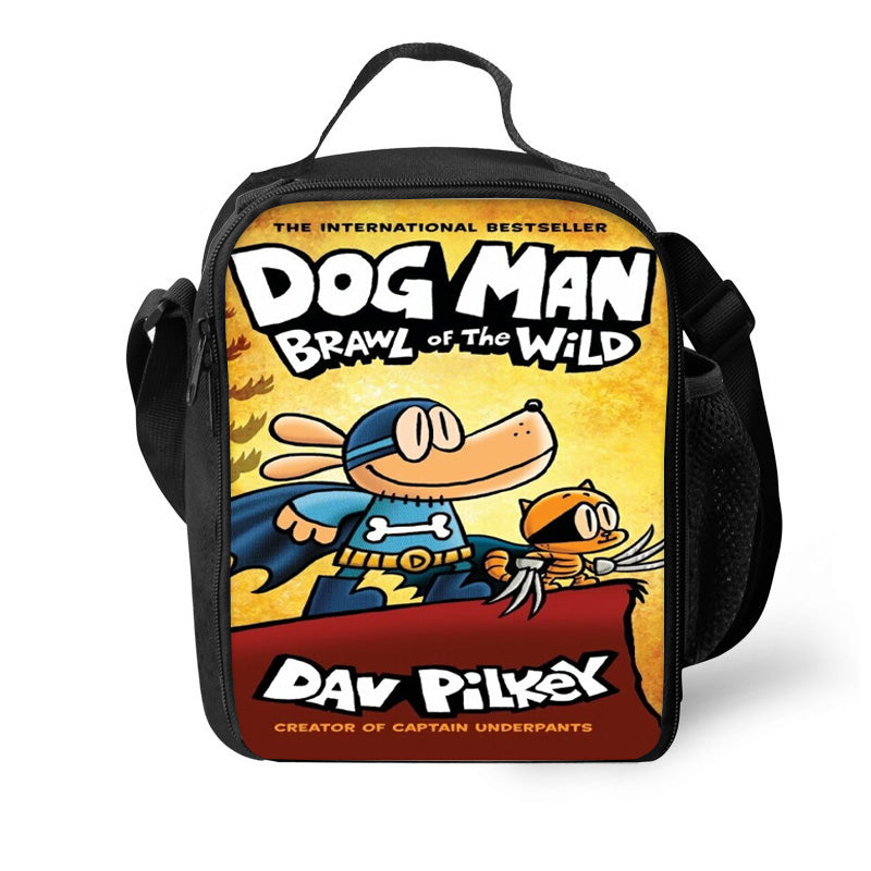 Dog Man Lunch Bag for Boy Kids Thermos Cooler Adults Tote Food Lunch Box