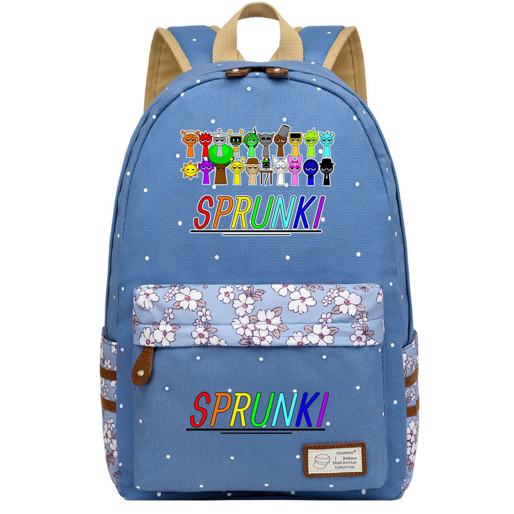 Sprunki Fashion Canvas Travel Backpack School Bag