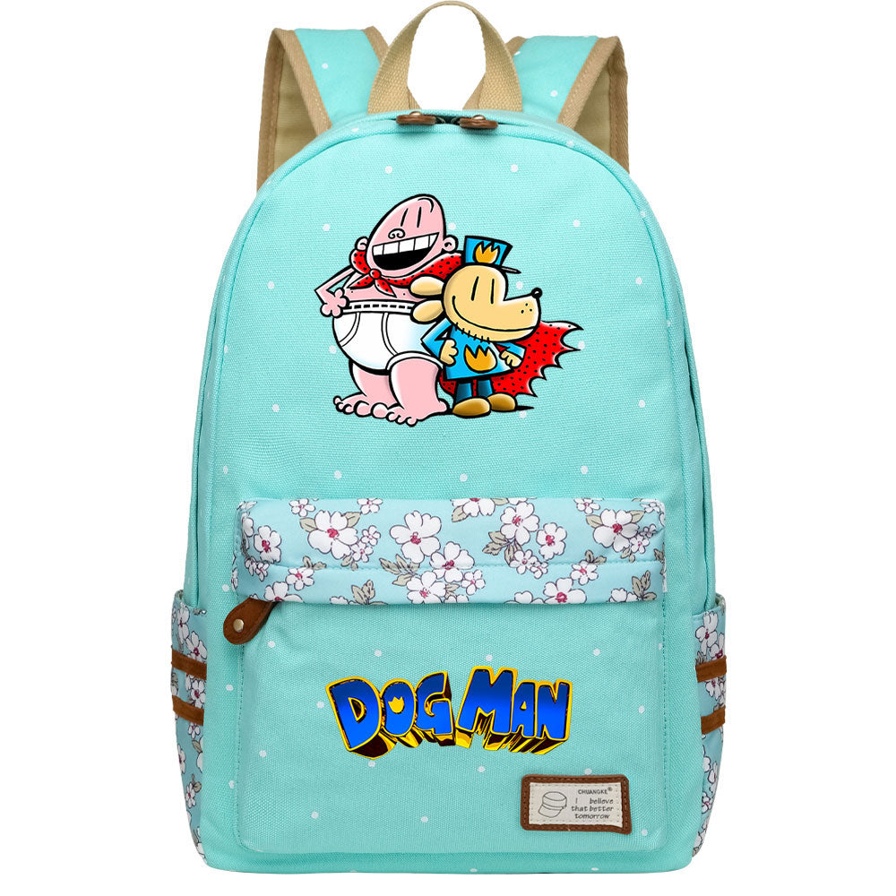 Dog Man Fashion Canvas Travel Backpack School Bag