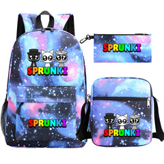 Sprunki SchoolBag Backpack Shoulder Bag Book Pencil Bags  3pcs Set
