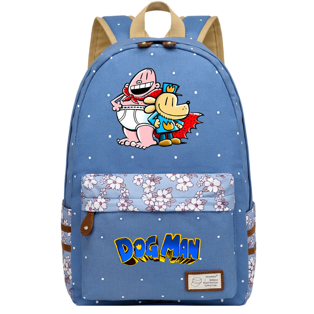 Dog Man Fashion Canvas Travel Backpack School Bag