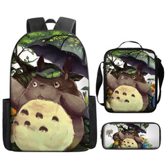 My Neighbor Totoro Schoolbag Backpack Lunch Bag Pencil Case 3pcs Set Gift for Kids Students
