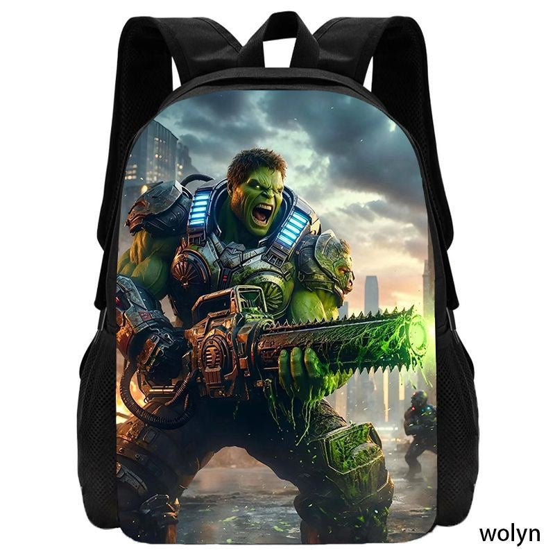 Word War Hulk Backpack School Sports Bag for Kids Boy Girl Kindergarten