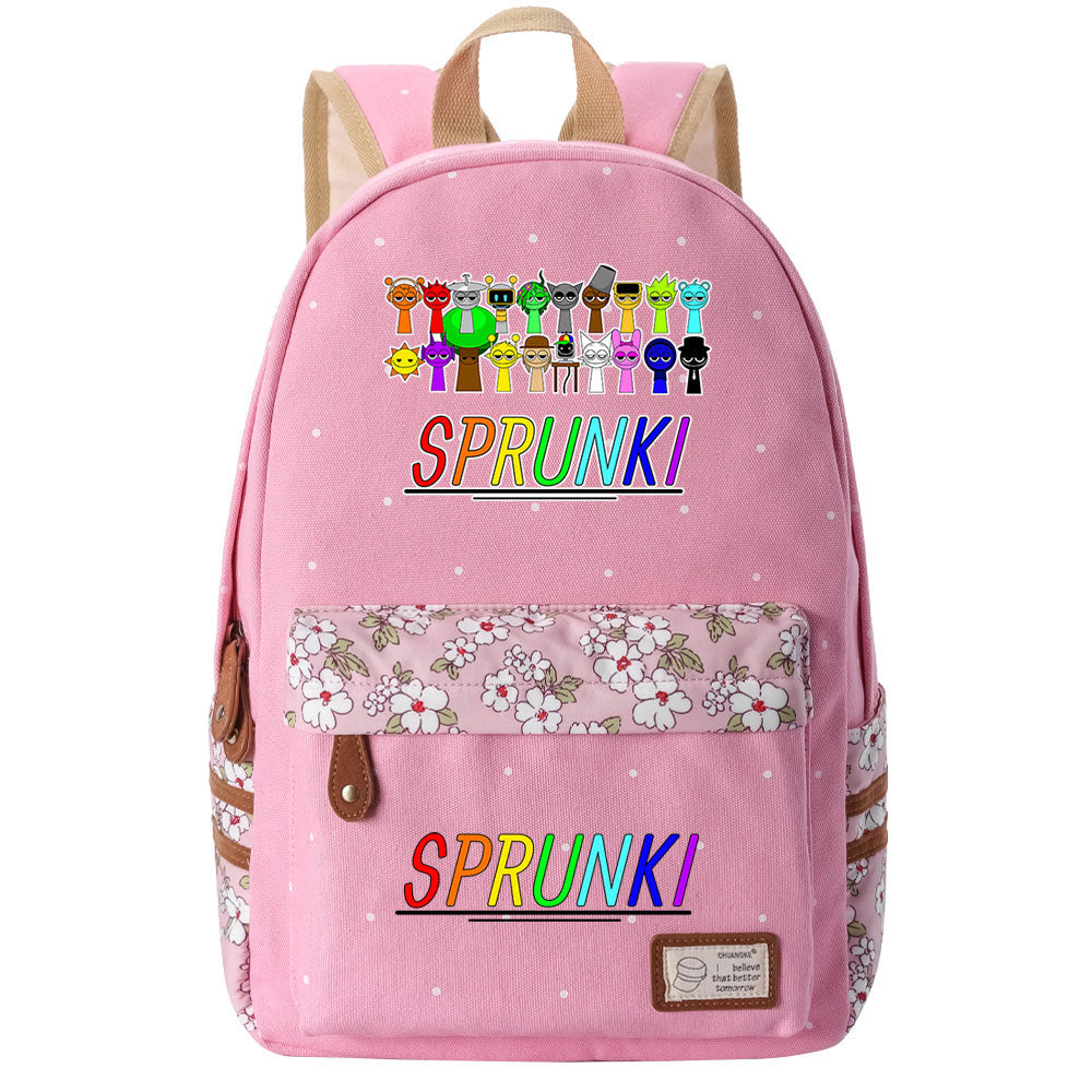 Sprunki Fashion Canvas Travel Backpack School Bag