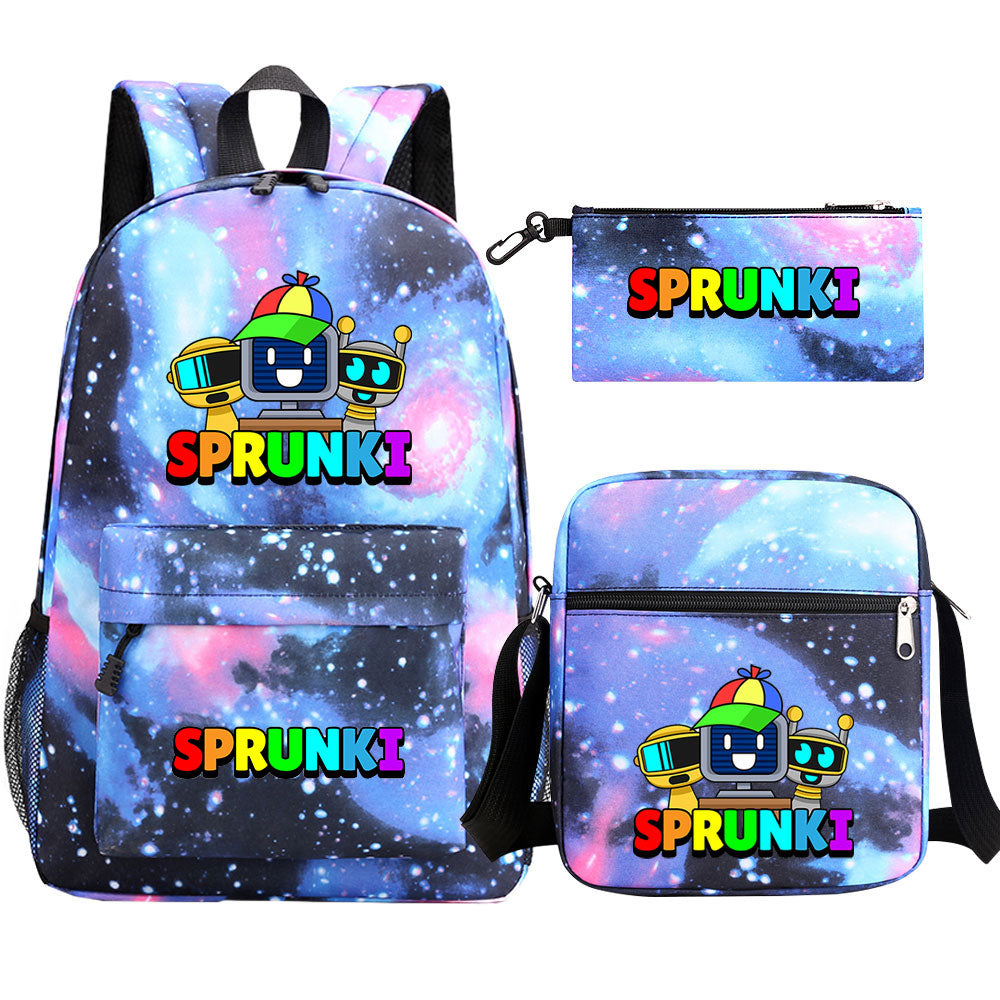 Sprunki SchoolBag Backpack Shoulder Bag Book Pencil Bags  3pcs Set
