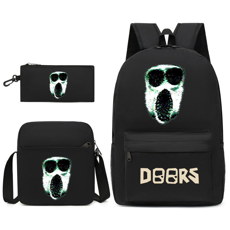 Roblox Doors SchoolBag Backpack Shoulder Bag Book Pencil Bags  3pcs Set