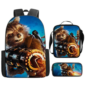 Guardians of the Galaxy Schoolbag Backpack Lunch Bag Pencil Case 3pcs Set Gift for Kids Students