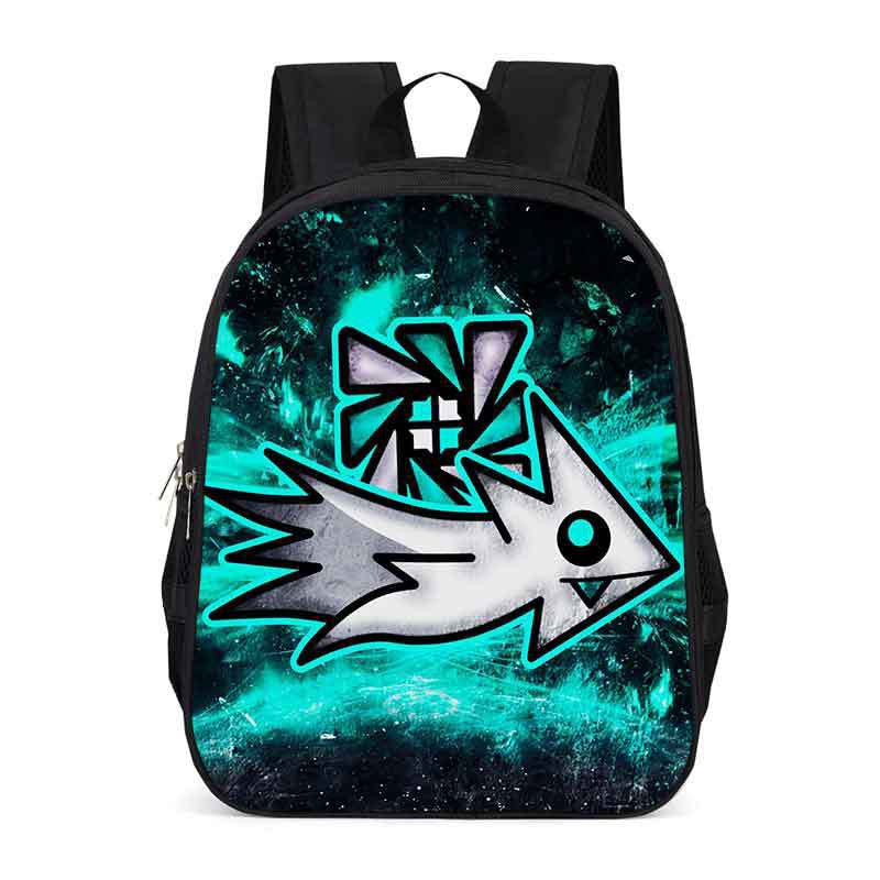 Geometry Dash Backpack School Sports Bag for Kids Boy Girl Kindergarten