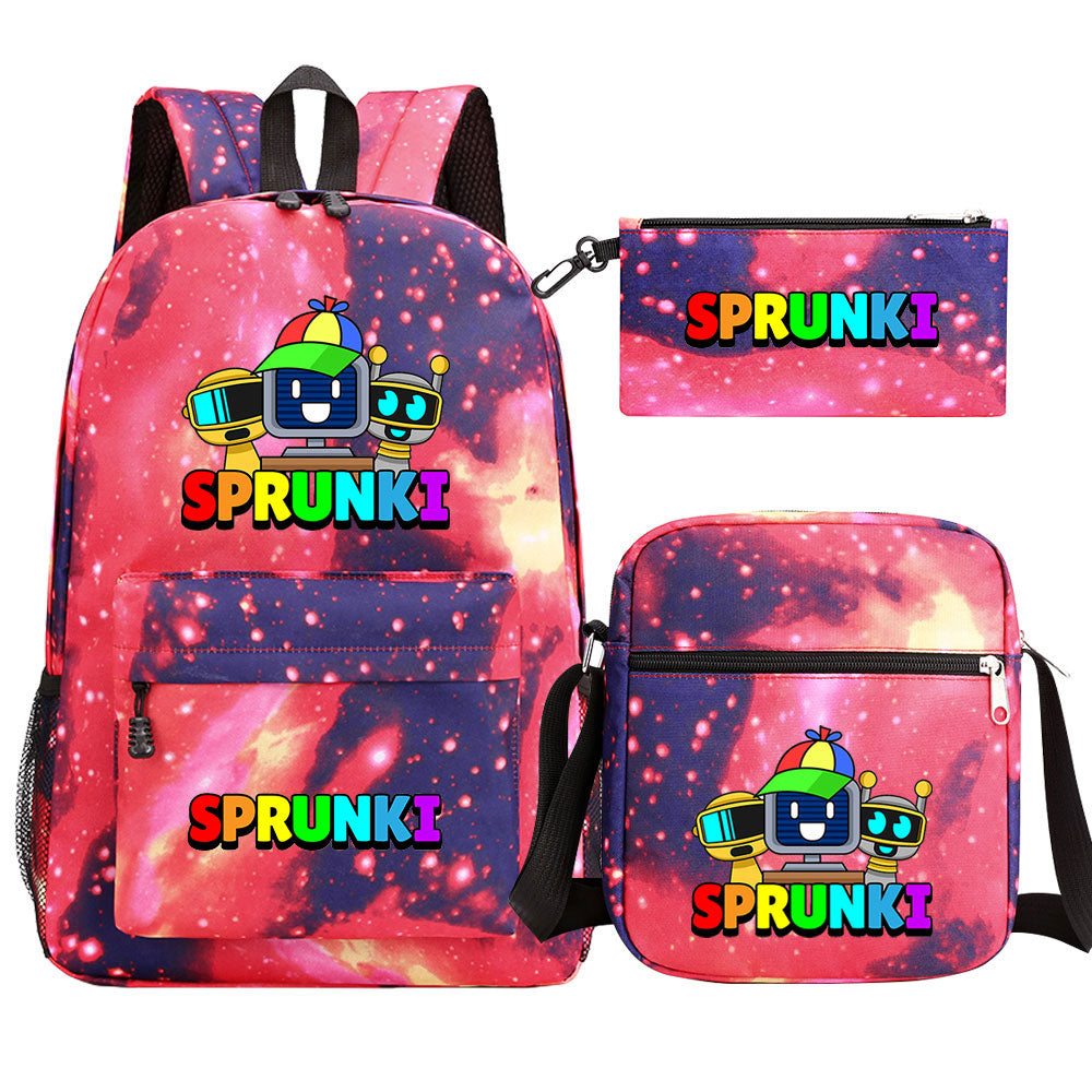 Sprunki SchoolBag Backpack Shoulder Bag Book Pencil Bags  3pcs Set