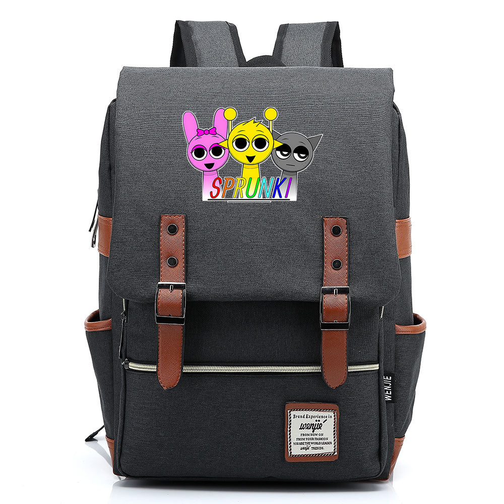 Sprunki Cosplay Canvas Travel Backpack School Bag