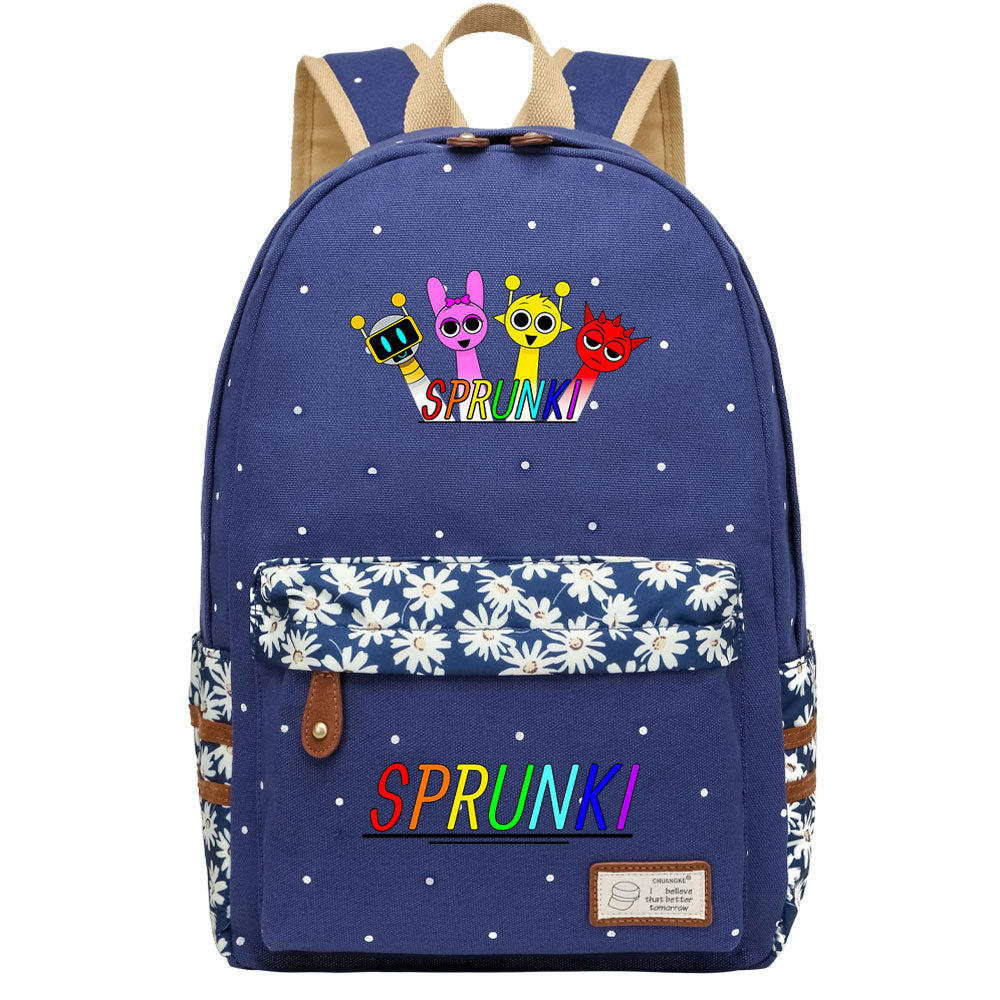 Sprunki Fashion Canvas Travel Backpack School Bag