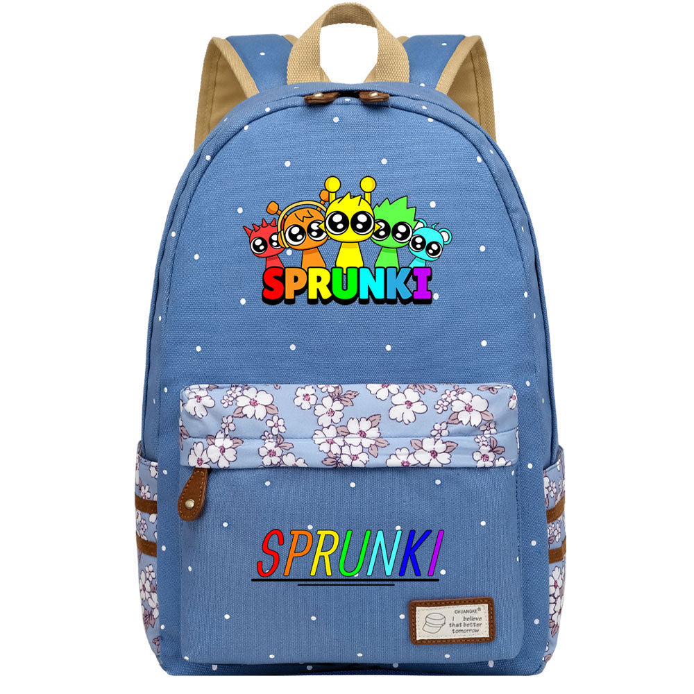 Sprunki Fashion Canvas Travel Backpack School Bag