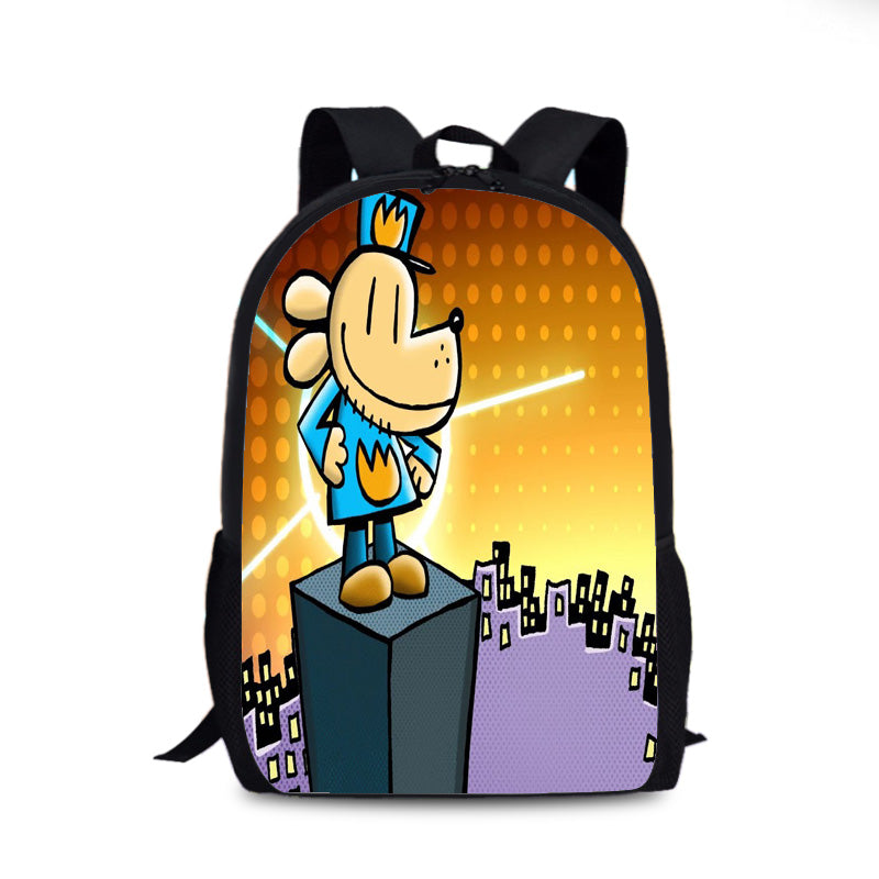 Dog Man Backpack School Sports Bag