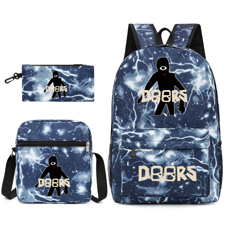 Roblox Doors SchoolBag Backpack Shoulder Bag Book Pencil Bags  3pcs Set