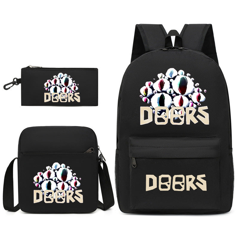 Roblox Doors SchoolBag Backpack Shoulder Bag Book Pencil Bags  3pcs Set