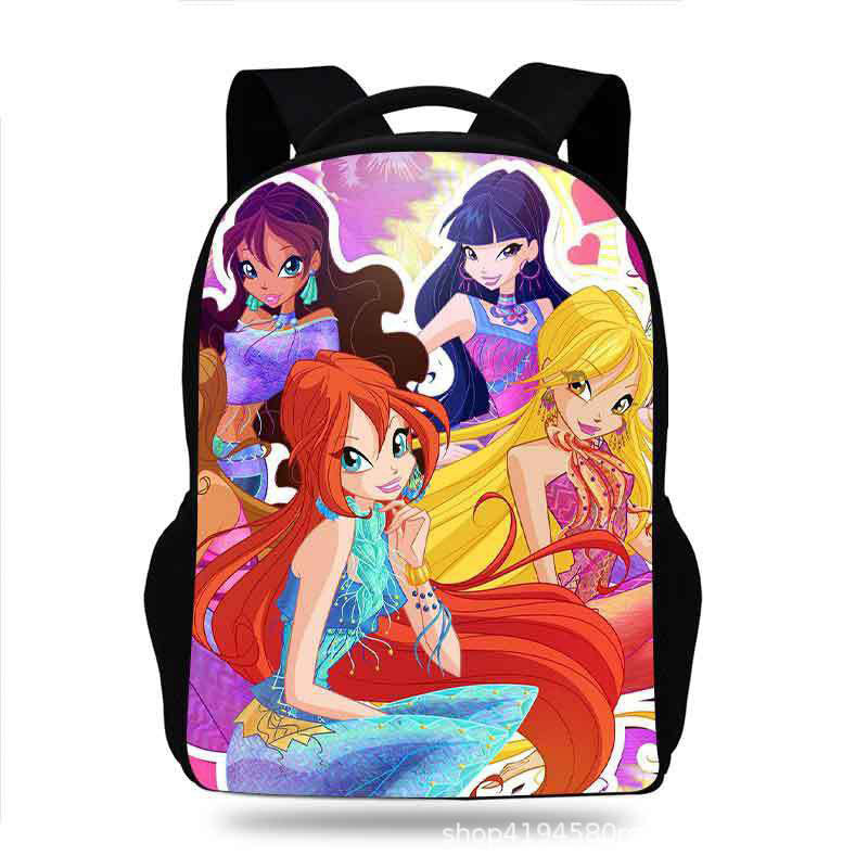 Winx Club Backpack School Sports Bag for Kids Boy Girl Kindergarten